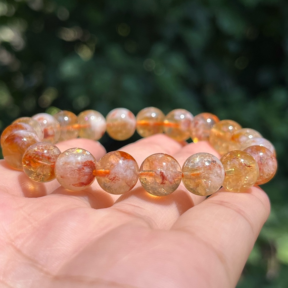 10mm‎ stretchable milky citrine bracelet